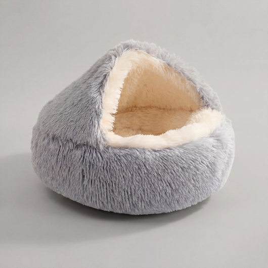 Plush Cave Cat Bed